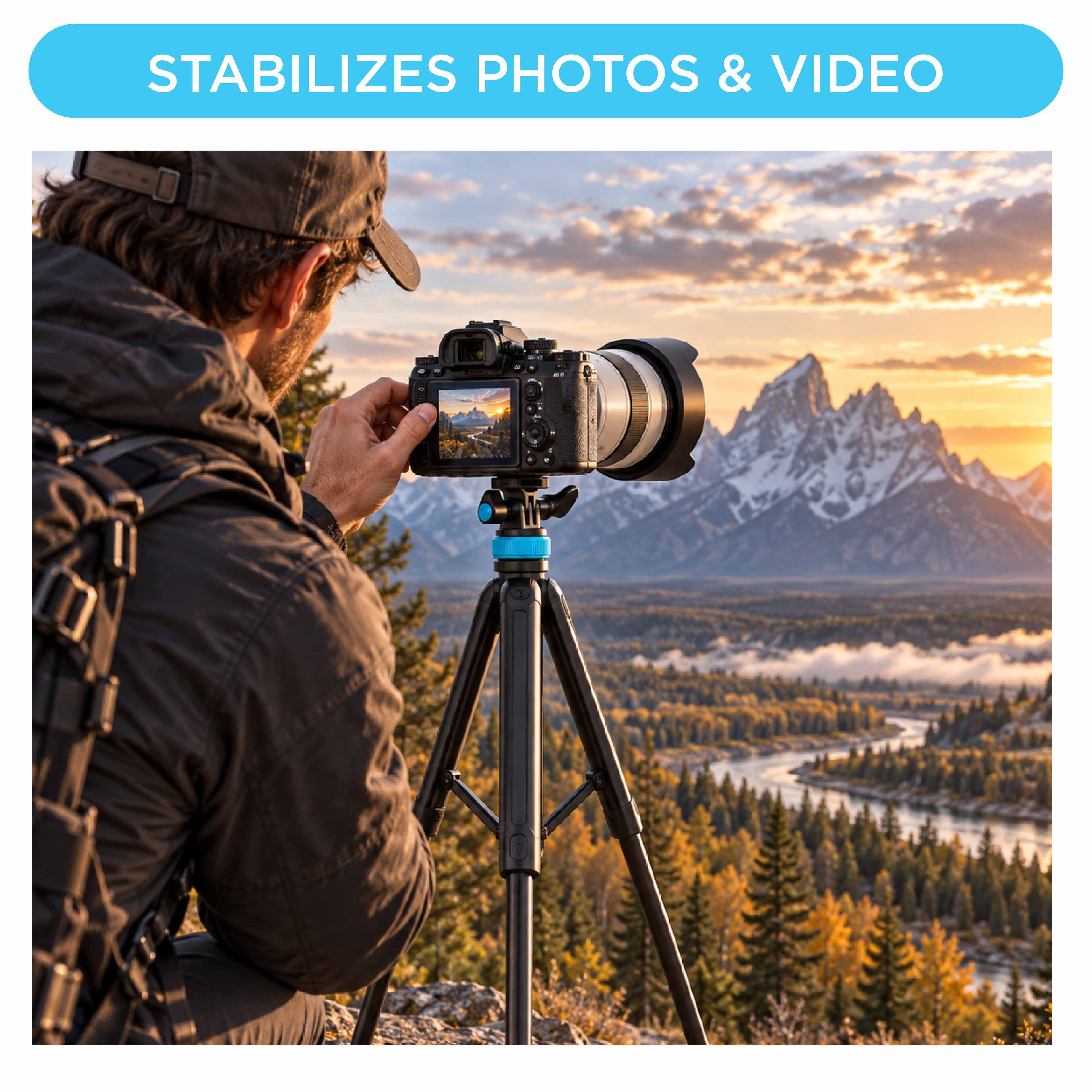 STABILIZES PHOTOS & VIDEO