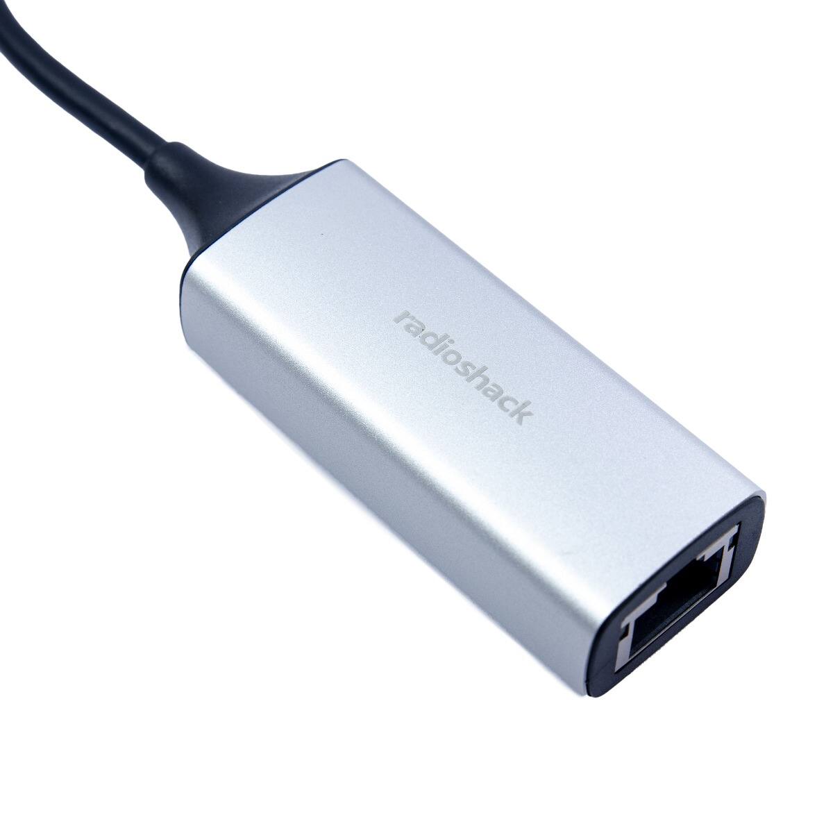 Angle. RadioShack - Type-C to Ethernet Adapter - Grey.