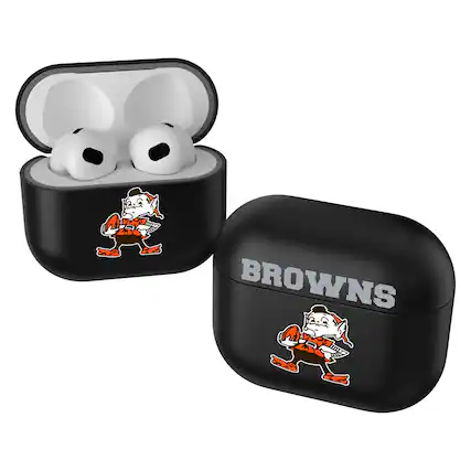 Front. Keyscaper - Cleveland Browns Cleveland Browns Insignia 2nd Gen AirPods Pro Case Cover - Black.
