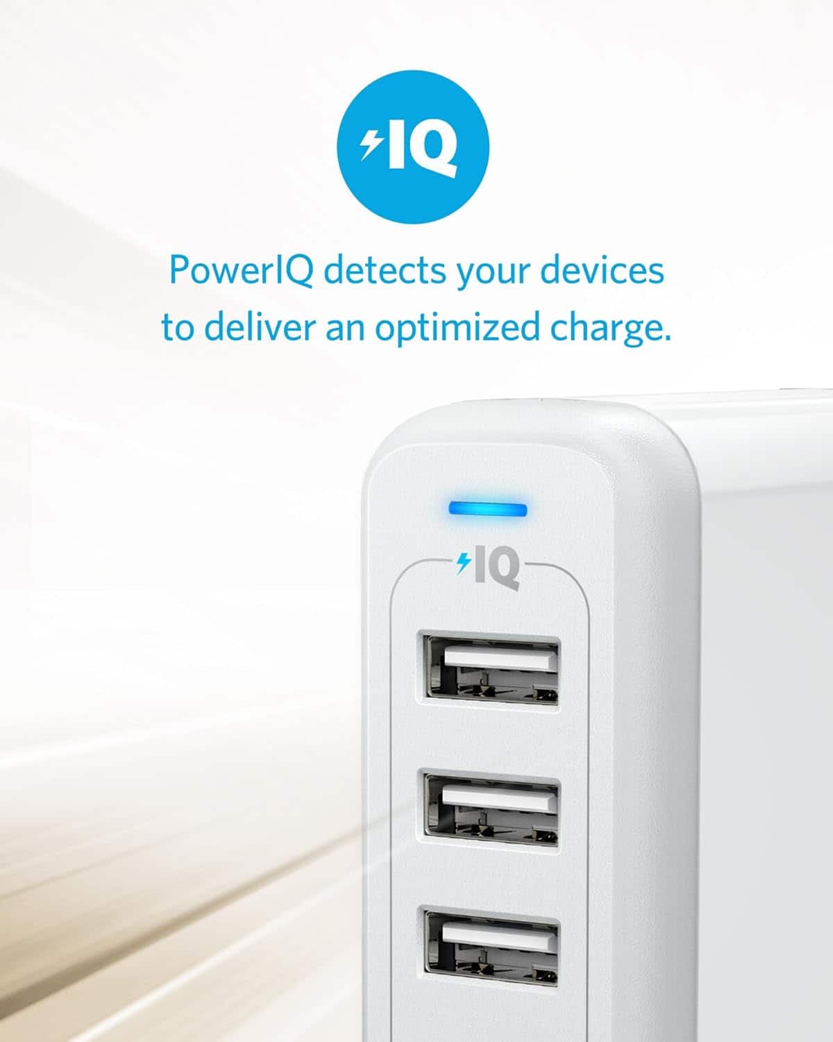 Anker Charger, 40W 4 Port USB Phone Charger with Foldable Plug