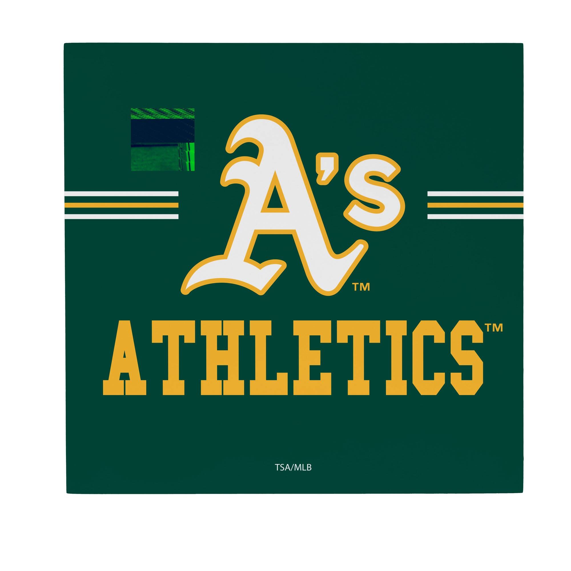 Athletics 12" x 12" Wood Wall Sign