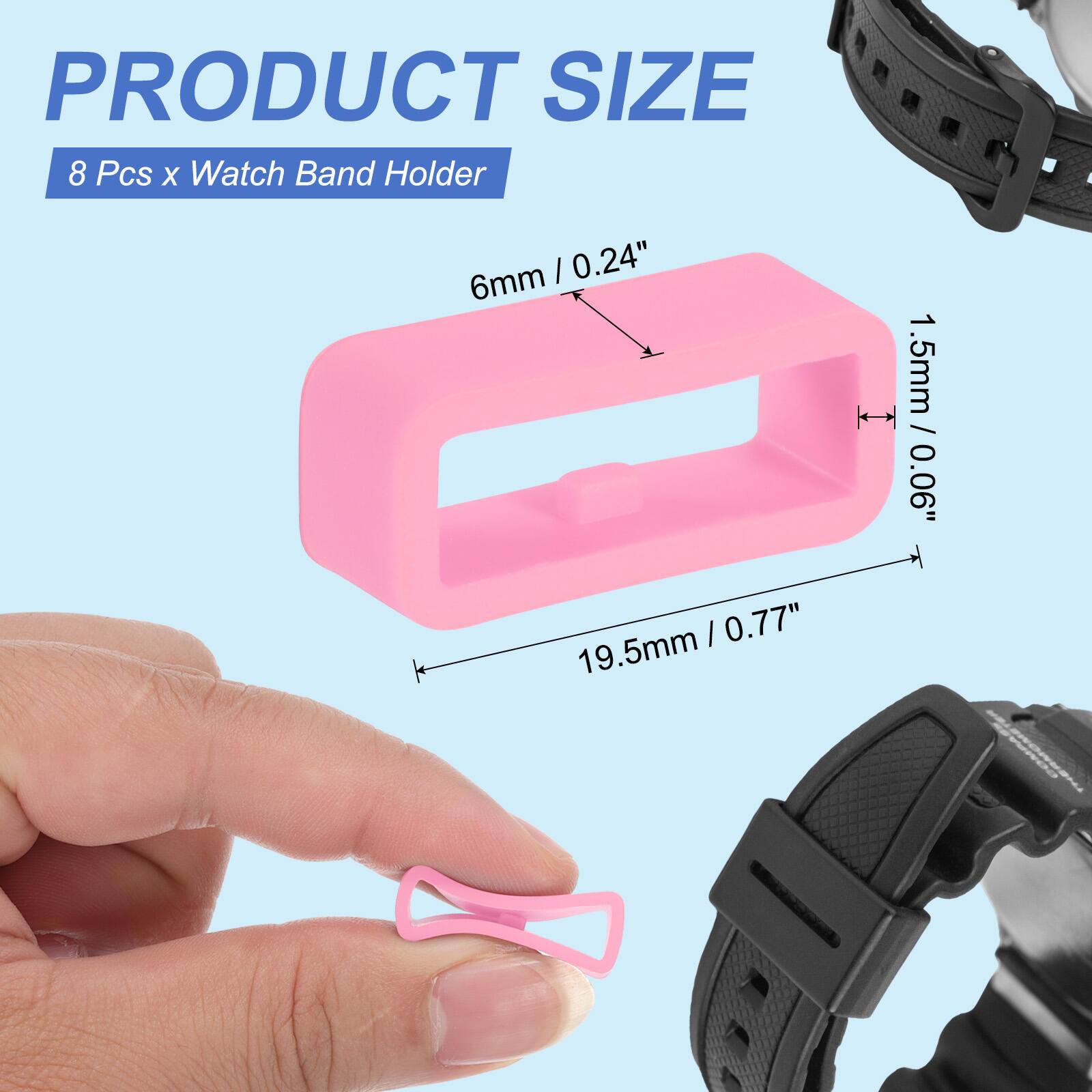 PRODUCT SIZE  
8 Pcs x Watch Band Holder  
6mm / 0.24"  
19.5mm / 0.77"  
1.5mm / 0.06"