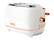 Angle. Haden - Heritage 2 Slice Toaster - Ivory and Copper.