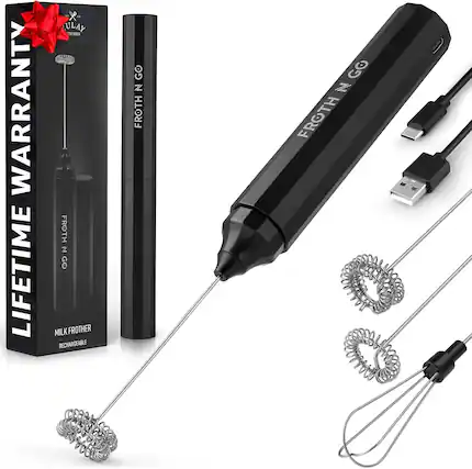 WARRANTY LIFETIME
FROTH N GO
MILK FROTHER
RECHARGEABLE