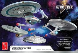 PopMarket - Star Trek U.S.S. Enterprise Four Ship Set AMT Model Kit - COLLECTIBLES - Multicolor