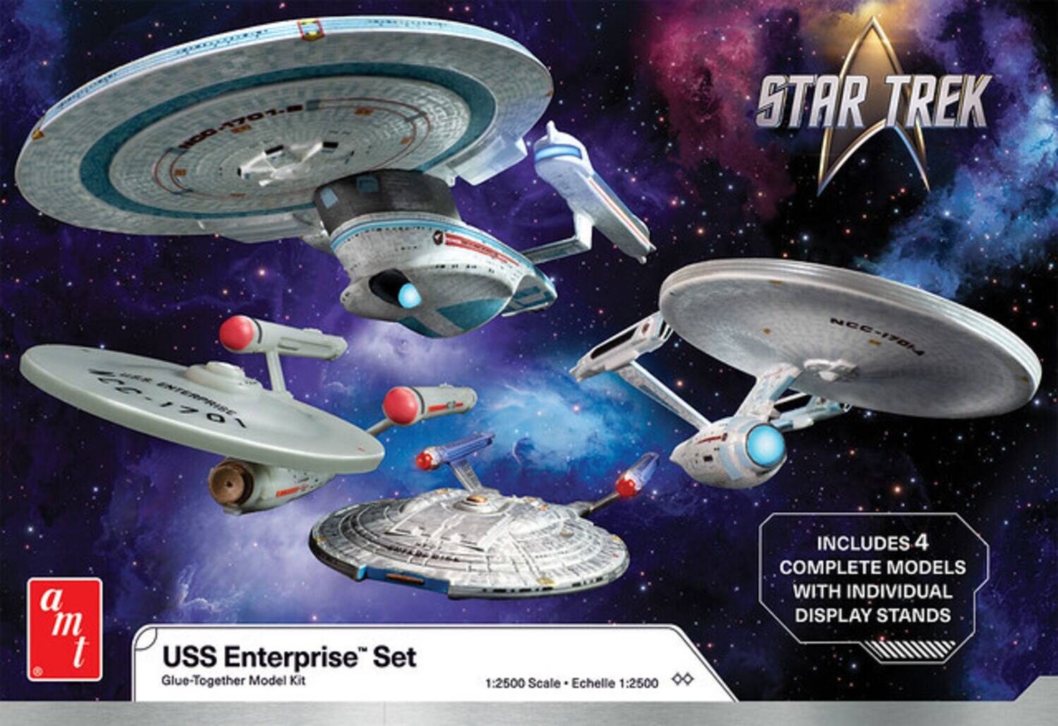 Star Trek U.S.S. Enterprise Four Ship Set AMT Model Kit - COLLECTIBLES