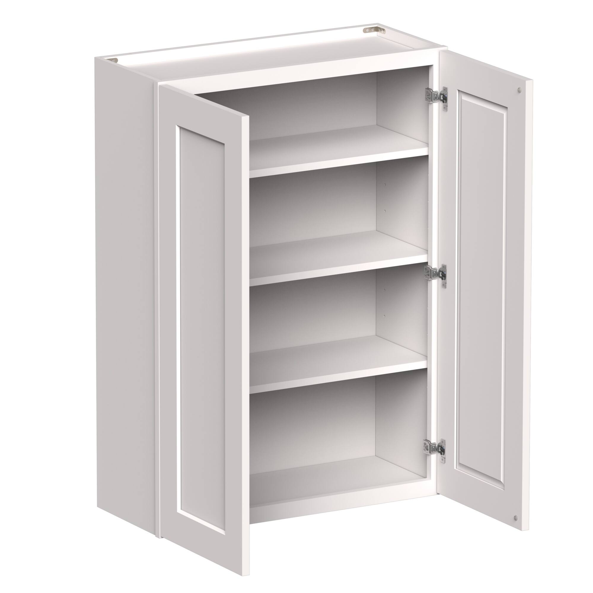 Angle. Boyel Living - 30-in W x 42-in H x 12-in D Shaker RTA Kitchen Wall Cabinet with Soft-Close - White Shaker.