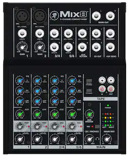Mackie - Mix8 Compact Mixer - Black