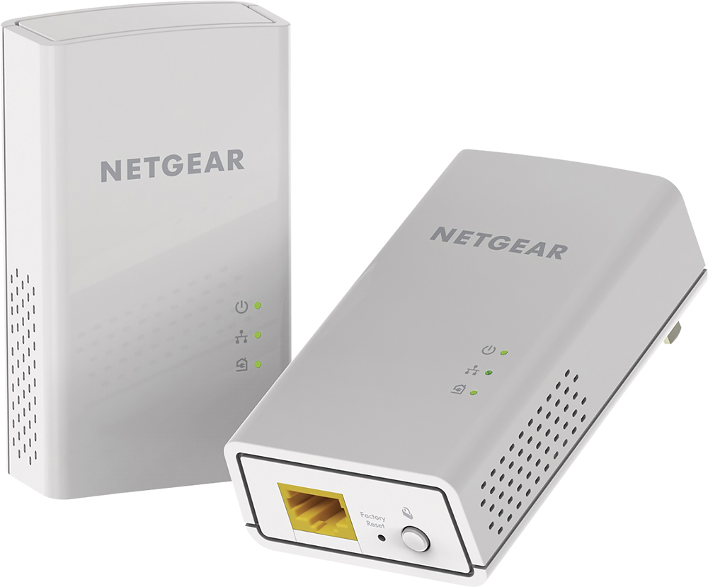 NETGEAR Powerline AC1200 Gigabit Adapter White PL1200-100PAS - Best Buy