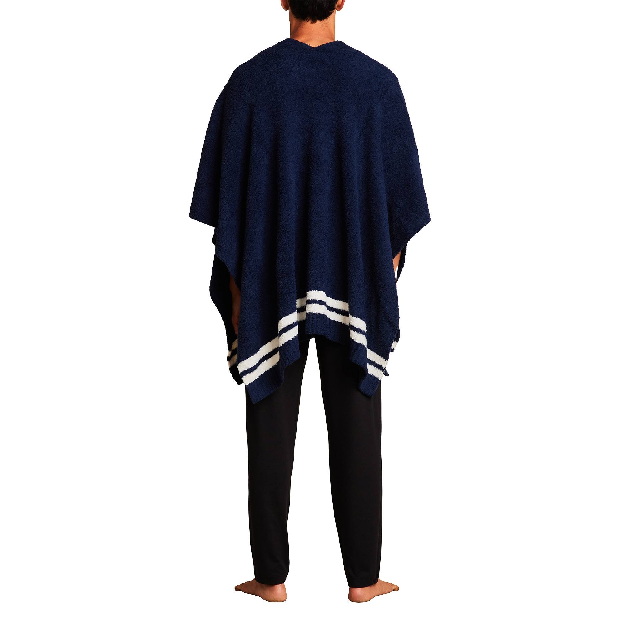 Alt View 1. Barefoot Dreams - Navy New York Yankees CozyChic 3-in-1 Poncho - Navy.