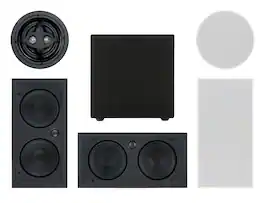 Sonance - MAG5.1 PREMIUM - Mag Series 5.1-Ch. Premium 6-1/2" Surround Sound In Wall Speaker System with Wireless Subwoofer (Each) - Paintable White