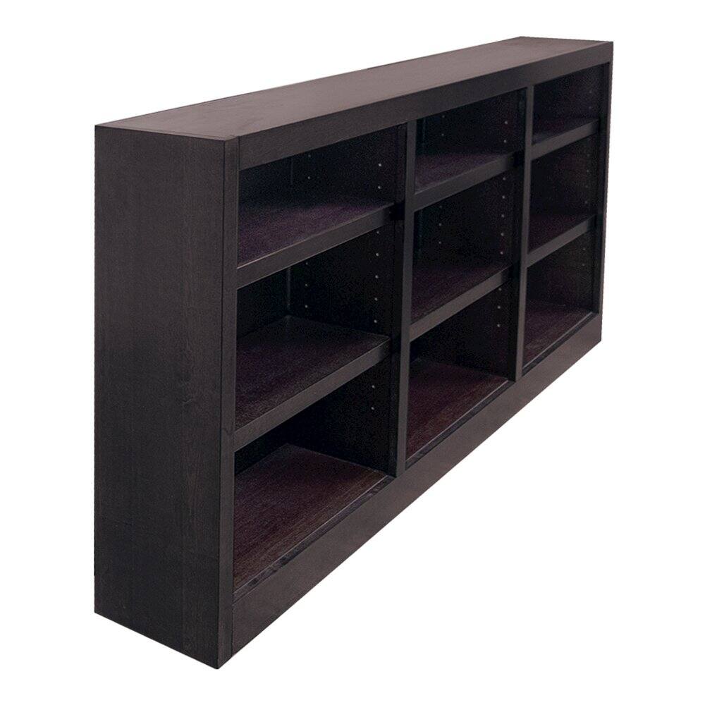 Back. Concepts in Wood - 72 x 36 Wall Storage Unit Espresso Finish - Brown.