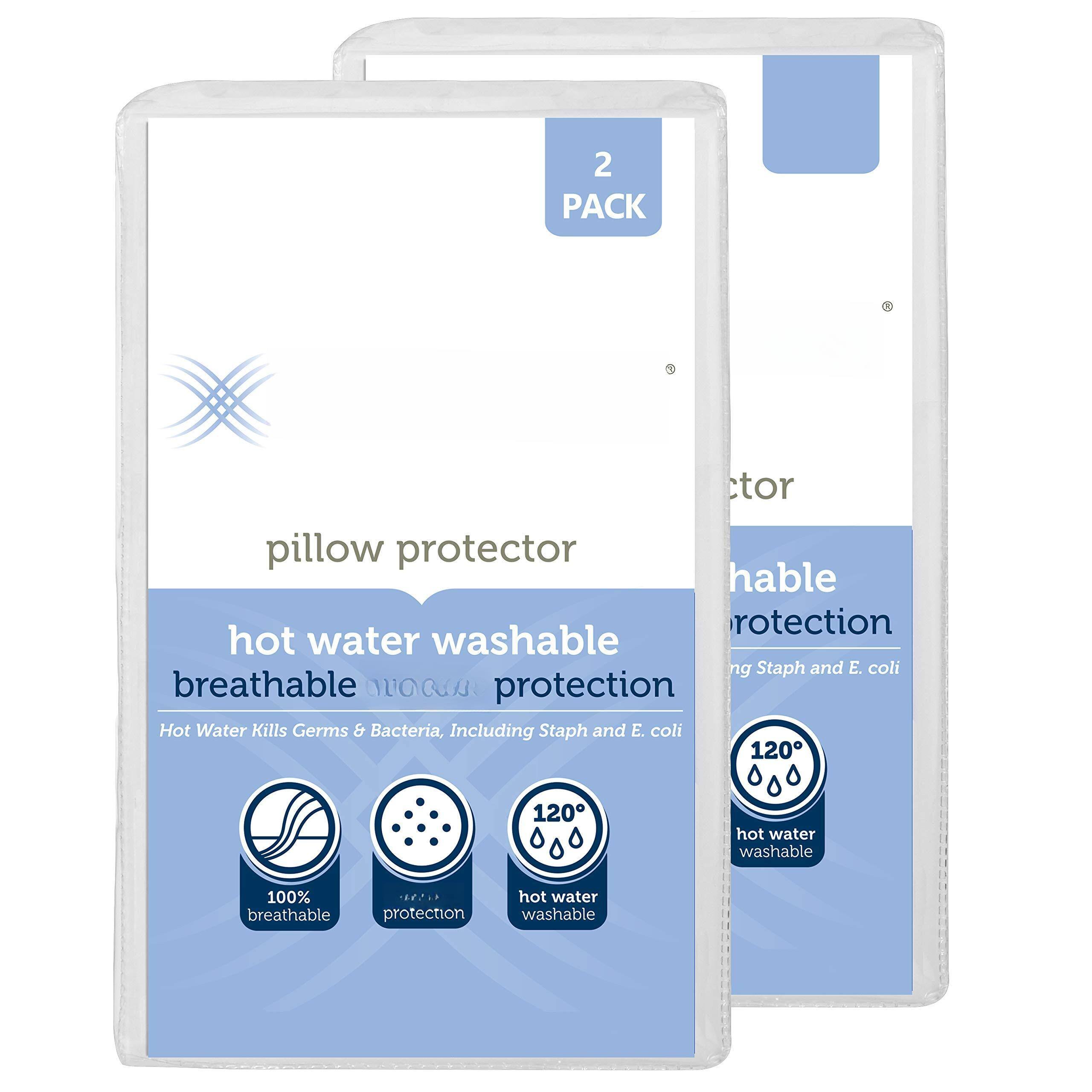 2 PACK pillow protector

hot water washable breathable protection

Hot Water Kills Germs & Bacteria, Including Staph and E. coli

100% breathable
protection
hot water washable

120° hot water washable

breathable protection
hot water washable

120° hot water washable

Staph and E. coli