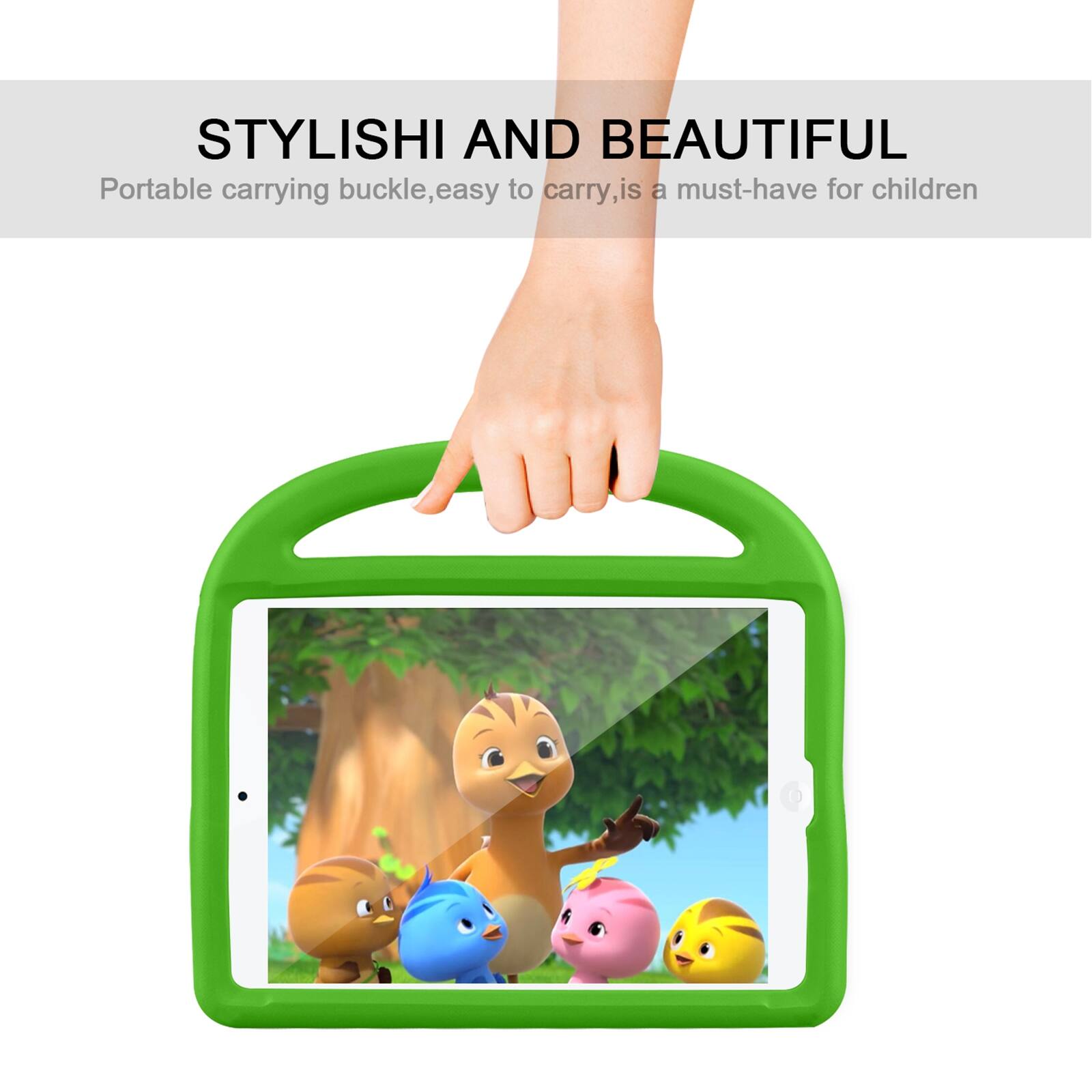 STYLISH AND BEAUTIFUL  
Portable carrying buckle, easy to carry, is a must-have for children