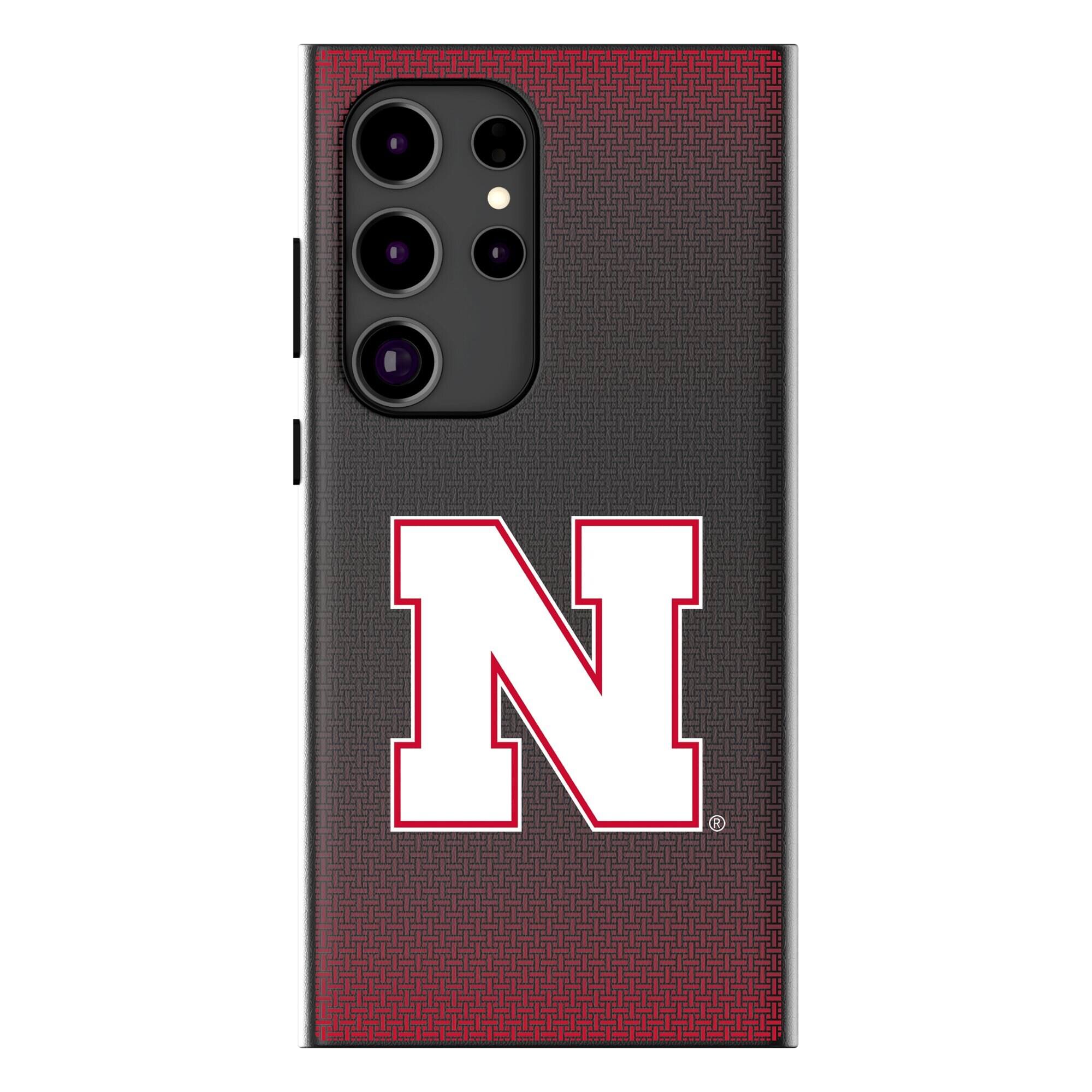Front. Keyscaper - Nebraska Huskers Block N Galaxy Magnetic Bump Case - S25 - Black.