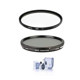 52mm HD3 UV Filter - With Hoya 52mm Variable ND Filter (0.45 to 2.7 (1.5 to 9 stops) , Cleaning Kit