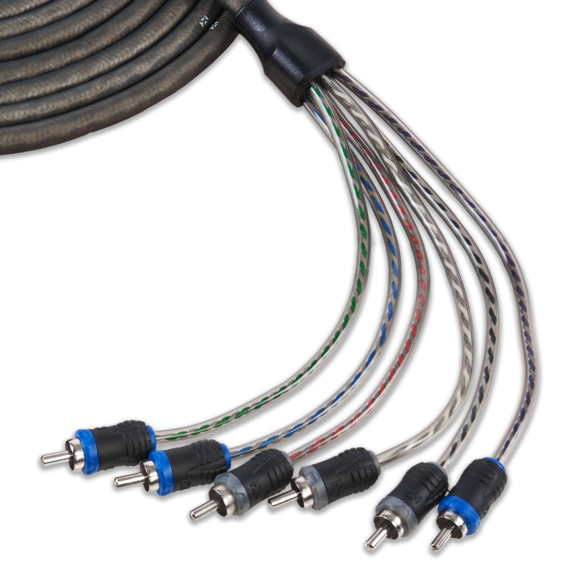 Alt View 1. NVX - XKIT46 True 4 Gauge AWG 100% OFC Complete Amplifier Wiring Kit with 5/6-Channel RCA Cable.