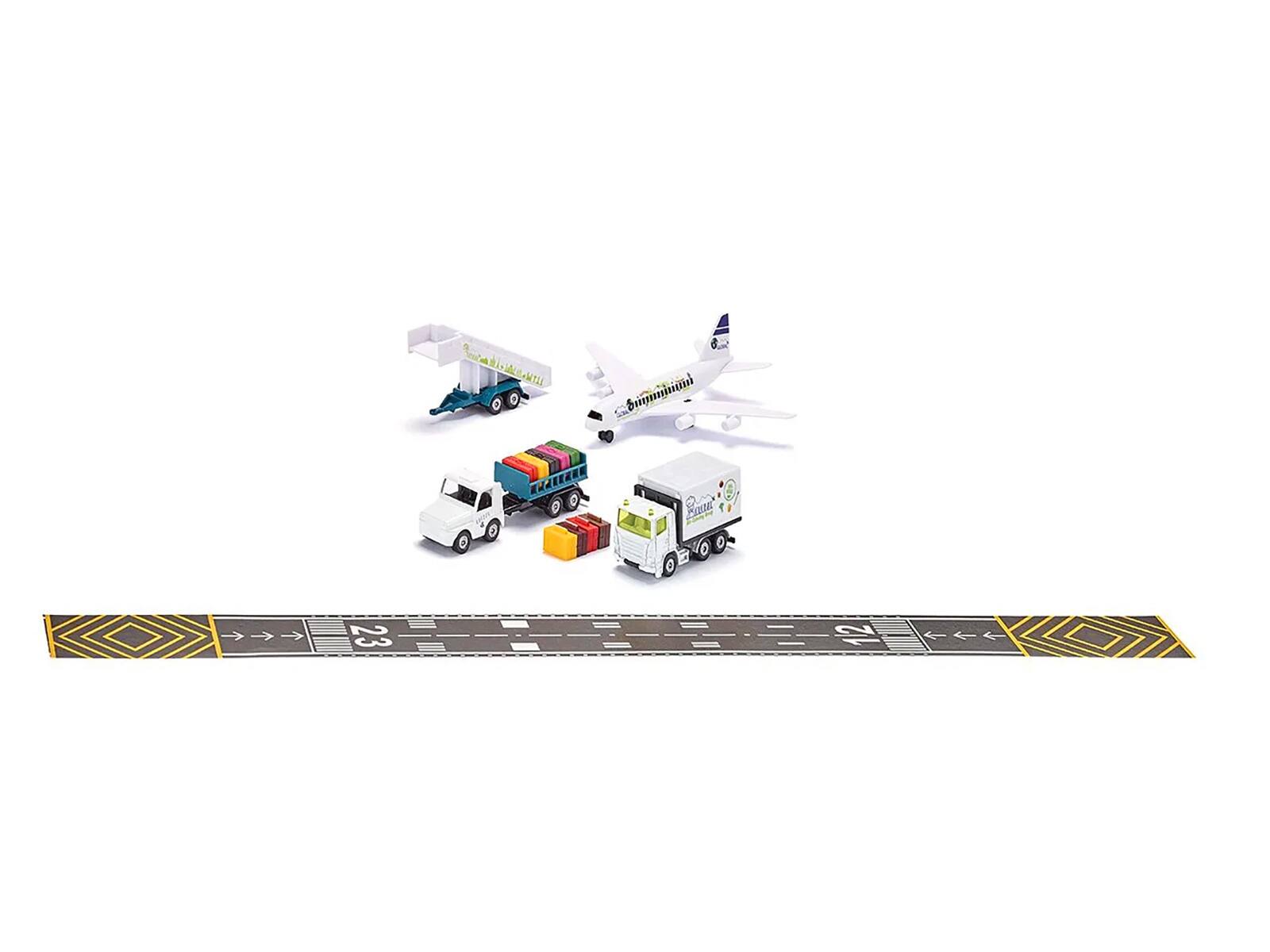 The text on the image appears to be a mix of numbers and letters. Here is the corrected and grouped text:

- "23"
- "21"
- "RK PAMN"
- "otig Sumioni"

The text seems to be part of a toy set, possibly related to an airport or transportation theme.