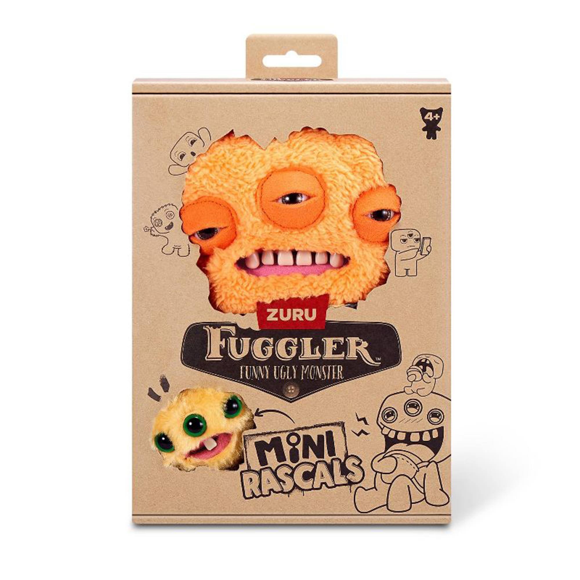 4+ ZURU FUGGLER FUNNY UGLY MONSTER MINI RASCALS