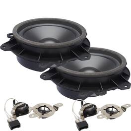 Powerbass - OE65C-TY - 6.5" Toyota OEM Component Speaker Upgrade Kit - Pair - Black/Gray