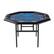 Front. Barrington - Barrington 48-in Poker Table with Folding Legs and Drink Holders for 8 Players Perfect for Game Rooms - Blue / Black.