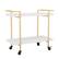 Front. Martha Stewart - Liam Mobile 2 Tier Printer Cart with Side Storage - White/Polished Brass Frame.