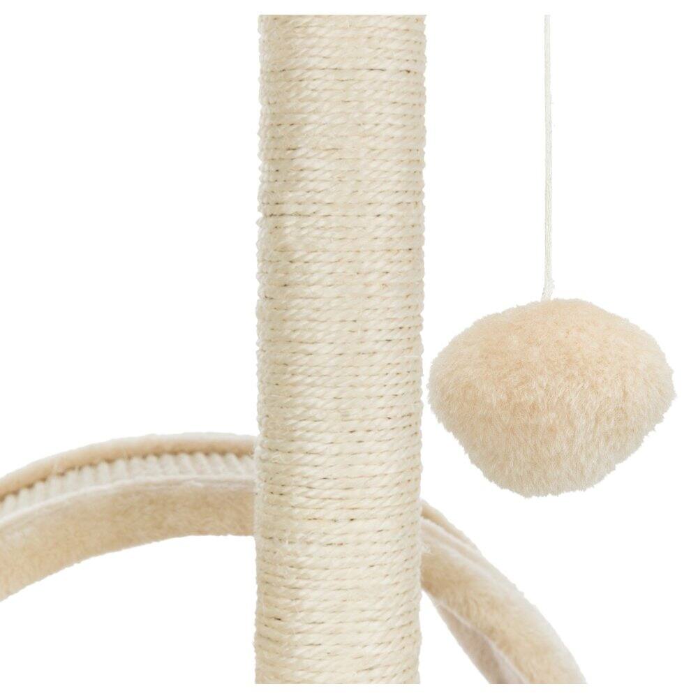 Alt View 2. TRIXIE - Vitoria Plush & Sisal 17" Cat Scratching Post with Platform, Beige - Beige.