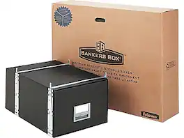 Bankers Box - Staxonsteel File Storage Drawers, Stackable, Legal Size, 6/Carton - Black