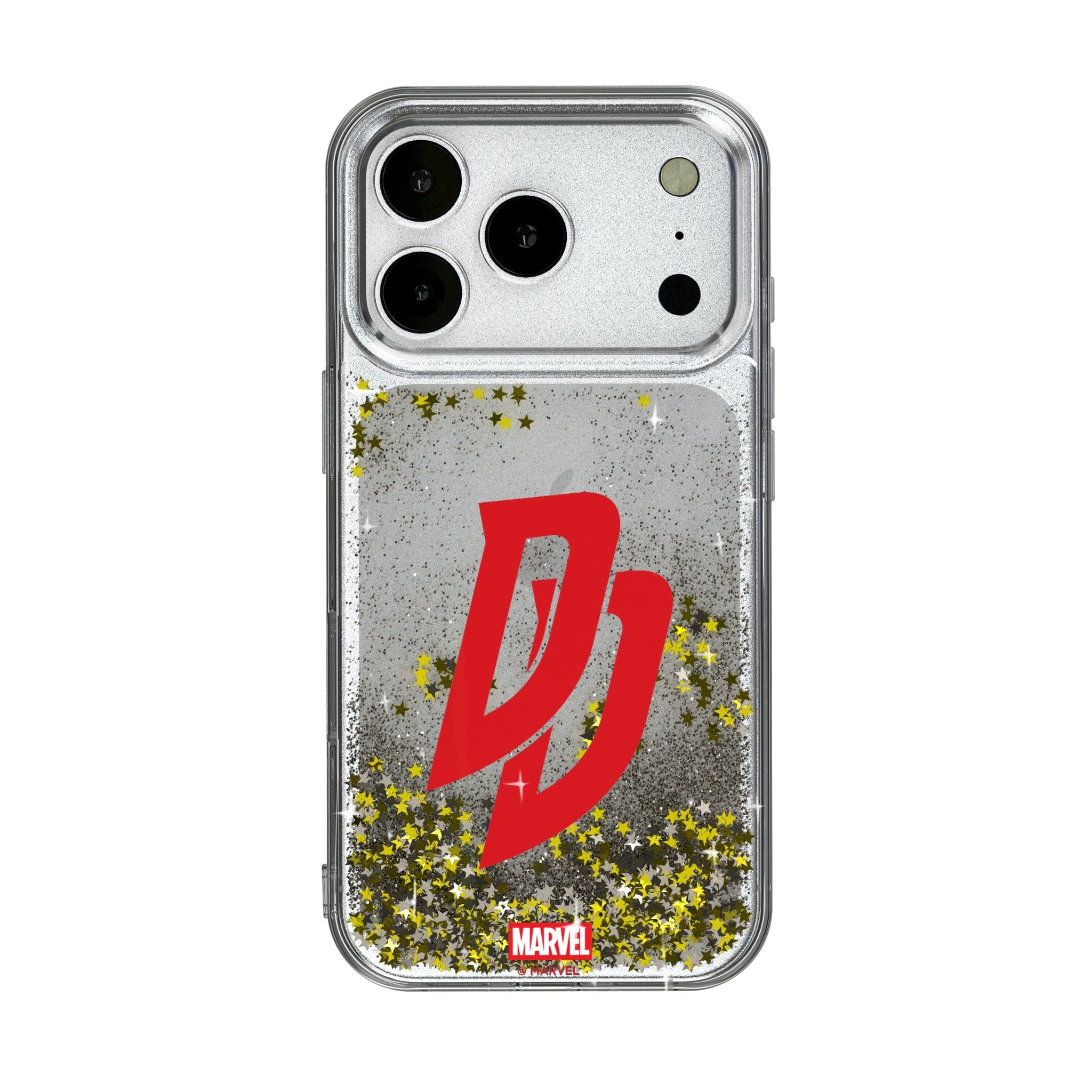 Keyscaper - Marvel Badge Glitter Phone Case - Apple iPhone 17 Pro - Daredevil
