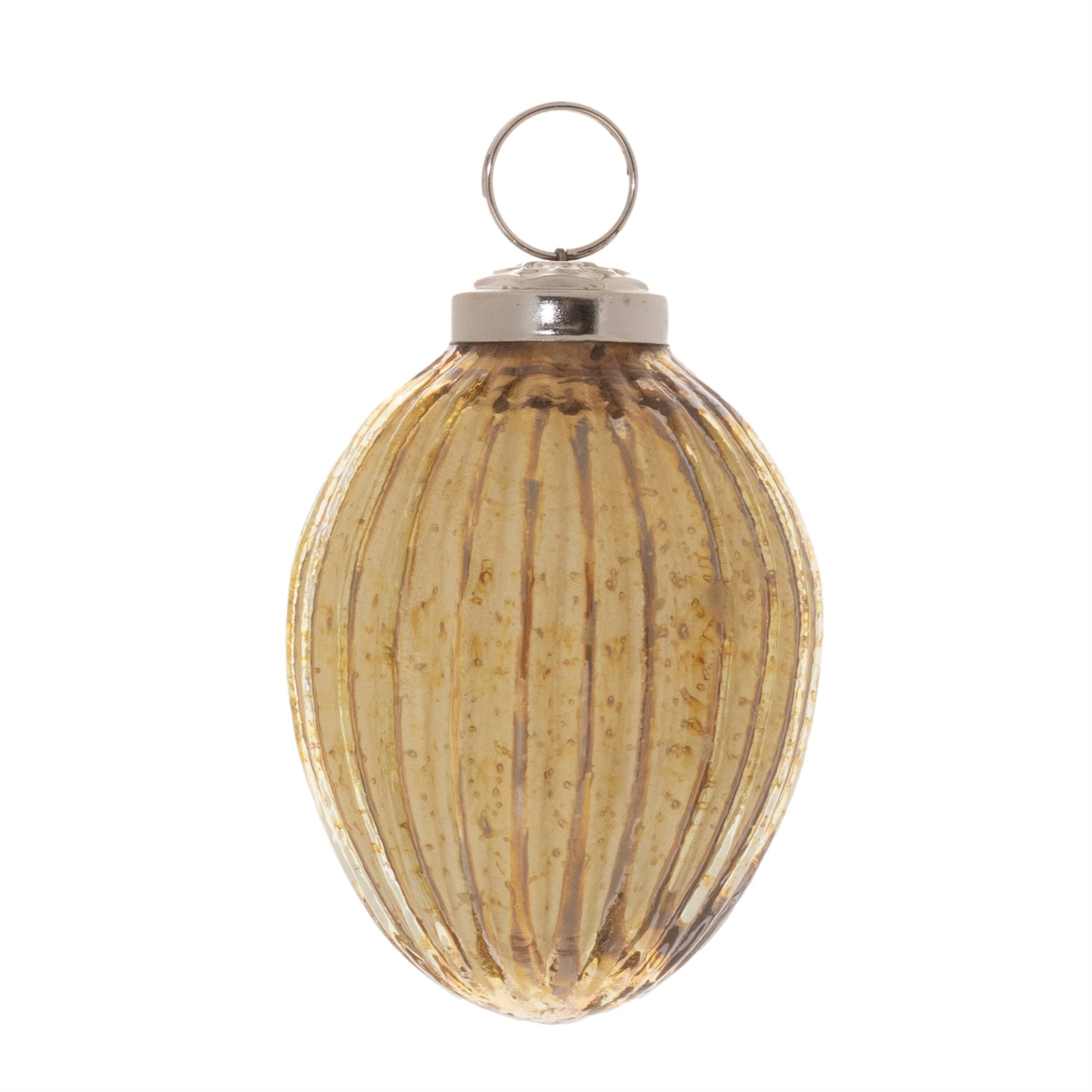 Alt View 2. BreeBe - Gold Holiday Ornaments (Set of 8) - Gold, Silver, Cream.
