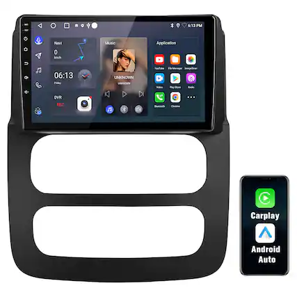 M - T 6:13 PM
Navi
Music Application
0 km/h
06:13 Friday
UNKNOWN
UNKNOWN
YouTube Video
File Manager
ImageScan
Play
Share
Radio
DVR REC
a I
Bluetooth
Chrome
Carplay
Android Auto