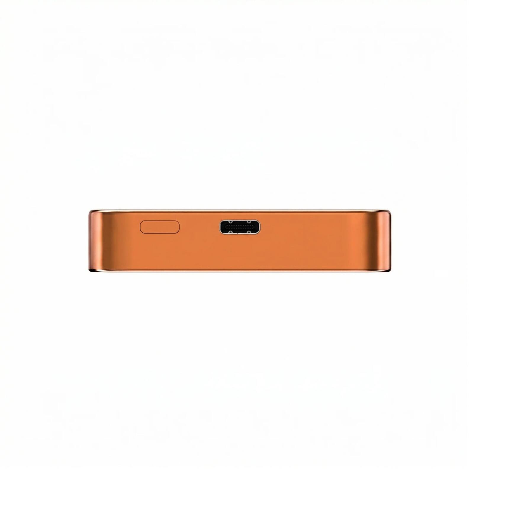 Angle. ReelCharge - ReelCharge ReelSafe 10,000 mAh Qi2 Power Bank (Orange).