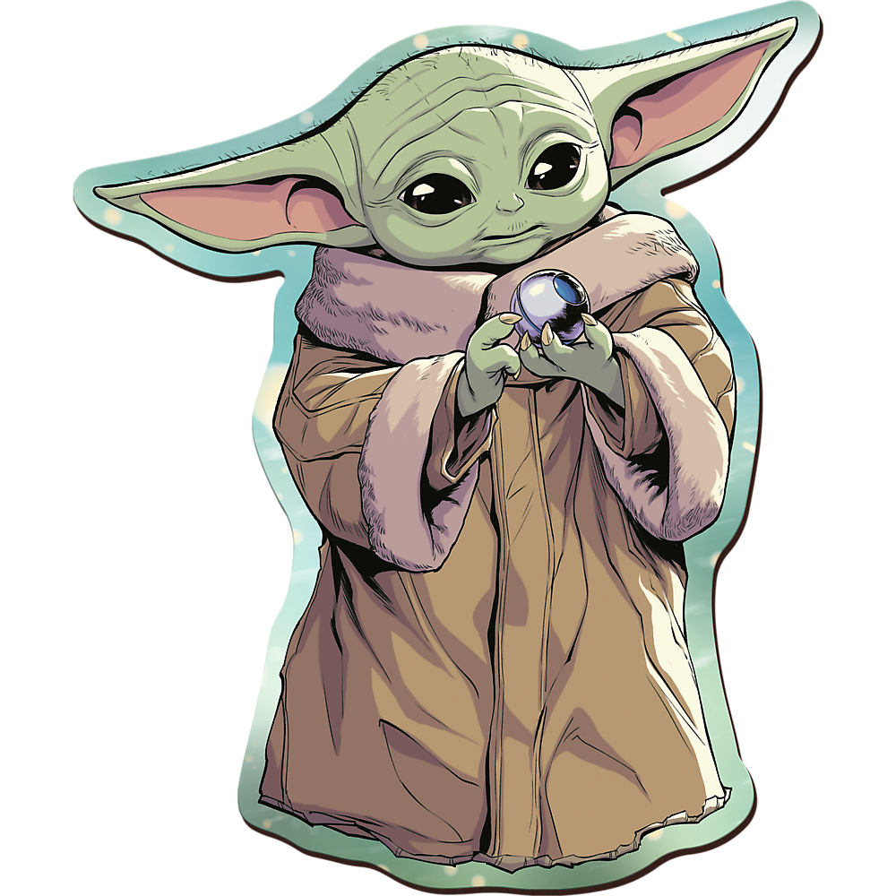 Alt View 1. Trefl - Trefl Wood Craft 160 Piece Wooden Puzzle - Star Wars - Grogu - Green, Beige.