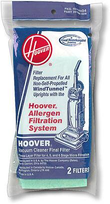 hoover filter smells