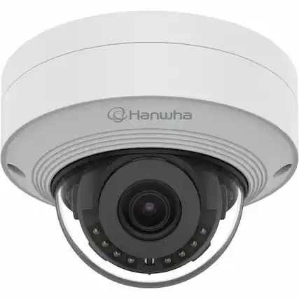 Front. Samsung - Hanwha QNV-C8011R 5 Megapixel Network Camera - Color - Dome - White - 65.62 ft Infrared Night Vision - H.265, H.265M - White.