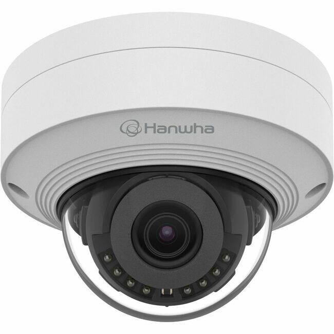 Front. Samsung - Hanwha QNV-C8011R 5 Megapixel Network Camera - Color - Dome - White - 65.62 ft Infrared Night Vision - H.265, H.265M - White.