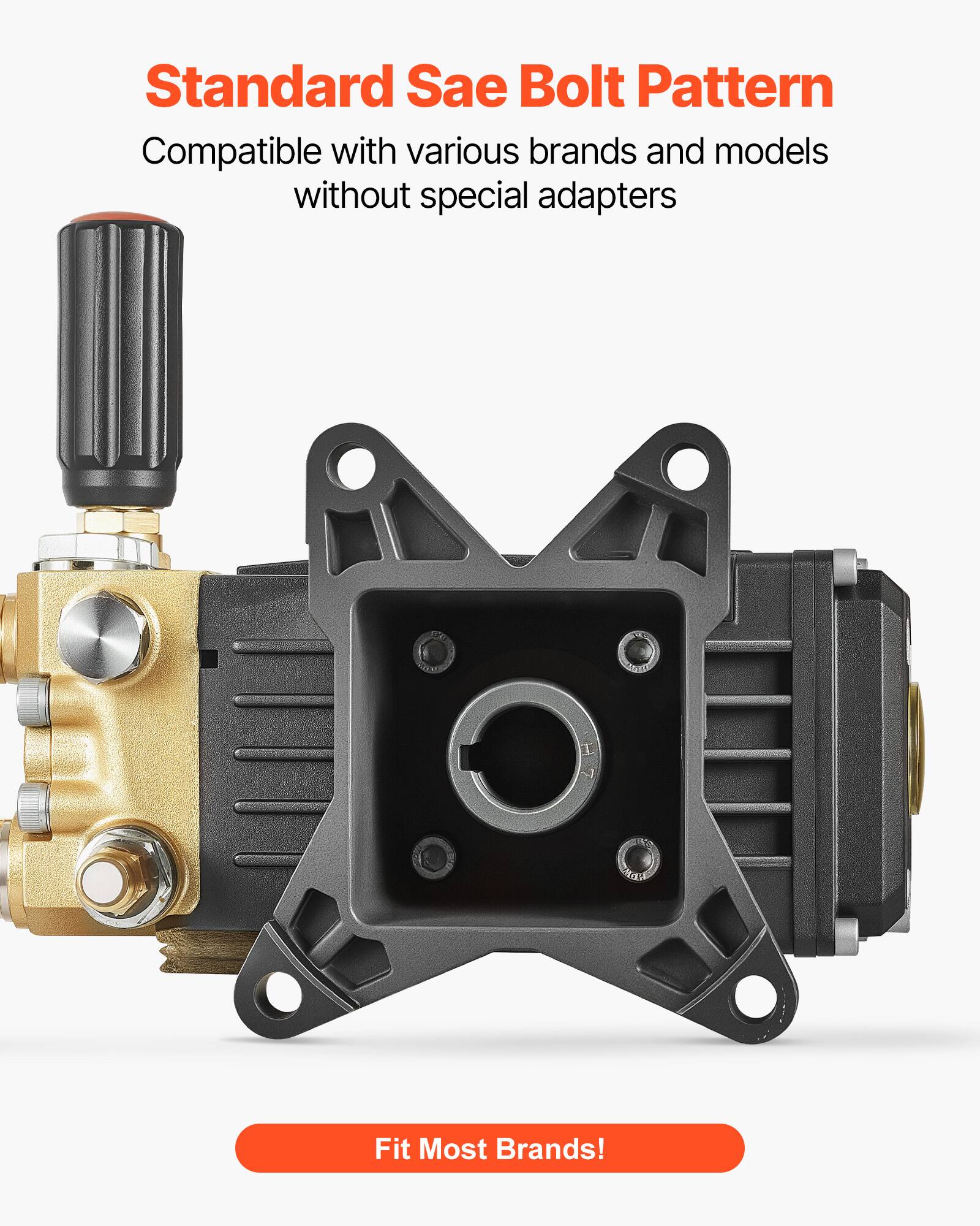 Standard Sae Bolt Pattern  
Compatible with various brands and models without special adapters  
Fit Most Brands!