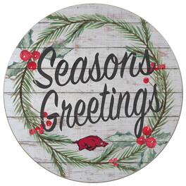 Jardine - Arkansas Razorbacks 20'' x 20'' Season's Greetings Circle - White
