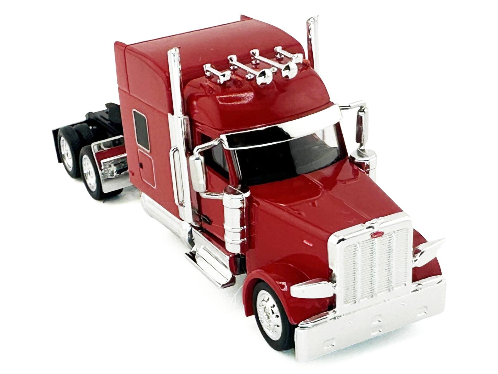 Alt View 1. HO Logistics Replicas - Peterbilt 589 with Stand Up Sleeper Cab Red 1/87 (HO) Scale Plastic Model Car by HO Logistics.