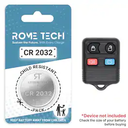 RomeTech - Replacement Battery for Key Fob - Ford Explorer 2000-2010