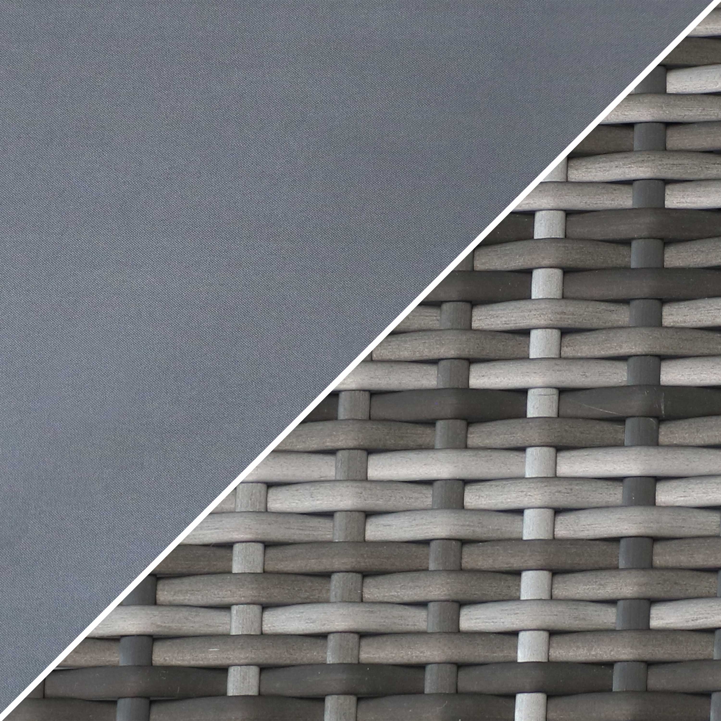 Alt View 8. Sunnydaze - Ardfield Rattan 4-Piece Patio Furniture Set - Gray Rattan with Gray Cushions.