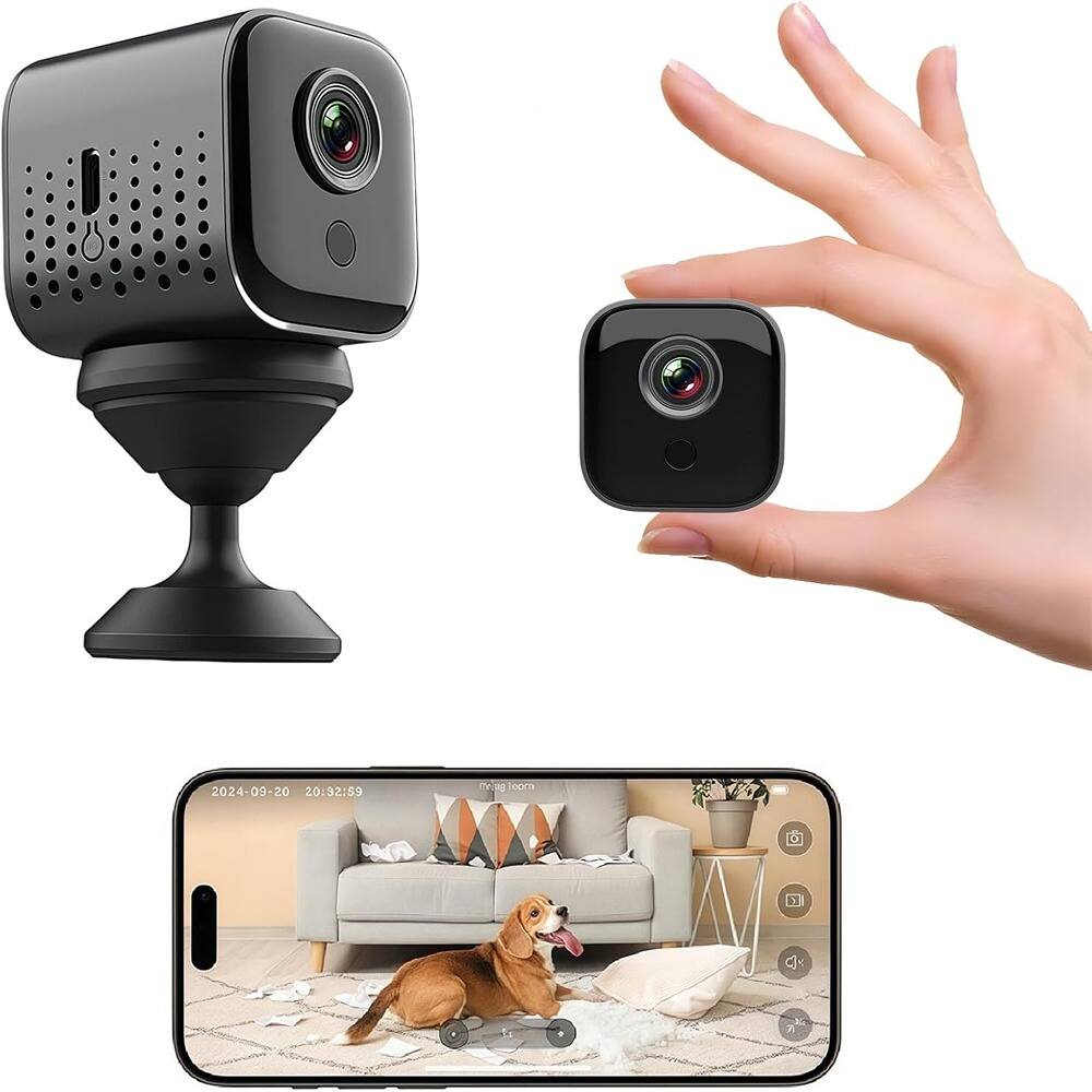 RTMB Mini Hidden Spy Camera, 2K HD WiFi Nanny Cam with Magnetic