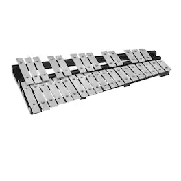VEVOR - 32 Note Glockenspiel Xylophone Bell Kit, Percussion Instrument with Mallets, Drum Sticks and Carrying Bag, Professional - Silver