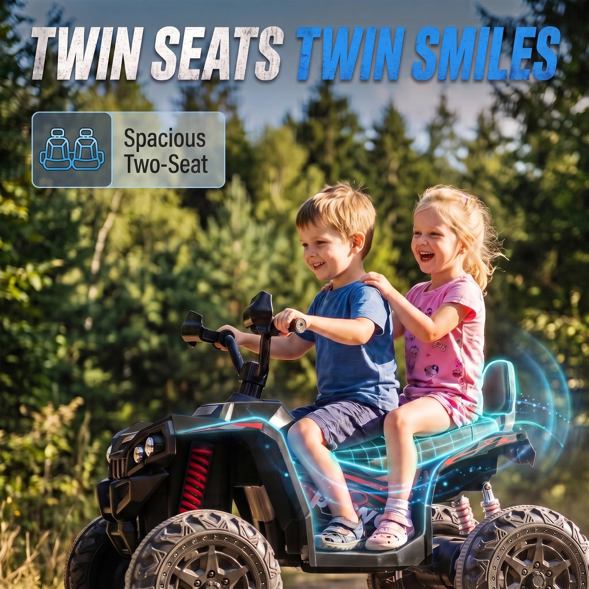 TWIN SEATS TWIN SMILES  
Spacious Two-Seat