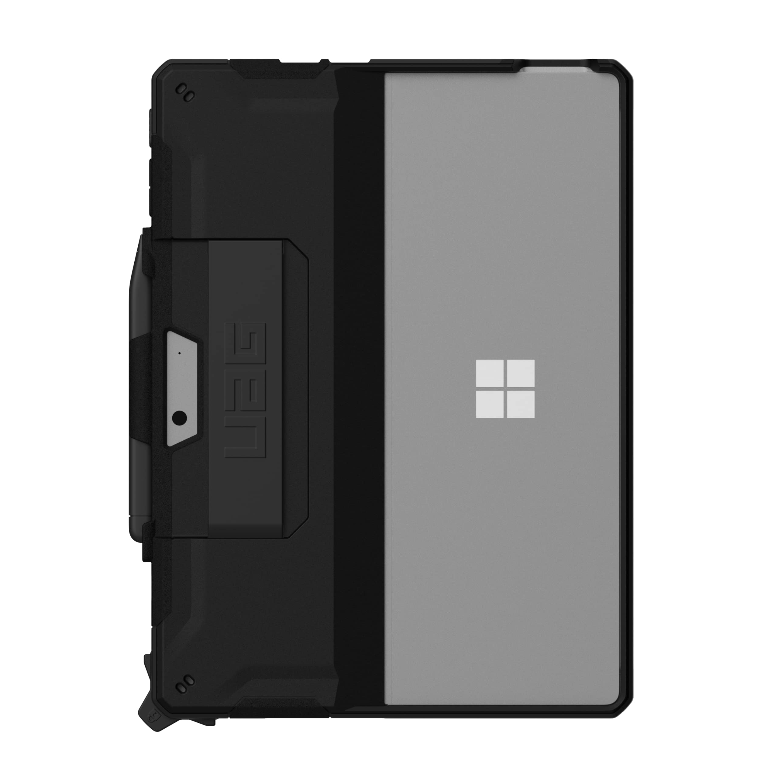Alt View 1. UAG - Microsoft Surface Pro 13" 12th Edition/11th Edition Case w/ Built-in Kickstand, Pen Holder, & Hand Strap - Black.