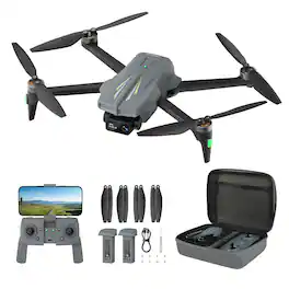 Ameta - S20 4K Drone with Camera GPS with 2 Batteries and Remote Controller - Gray