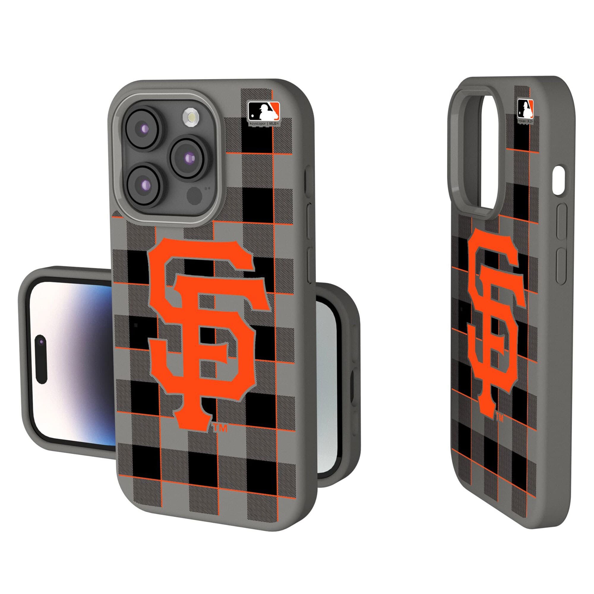 Keyscaper - MLB - San Francisco Giants Plaid Soft Touch iPhone Case - 14 Pro - Gray price history on PriceWatchPro