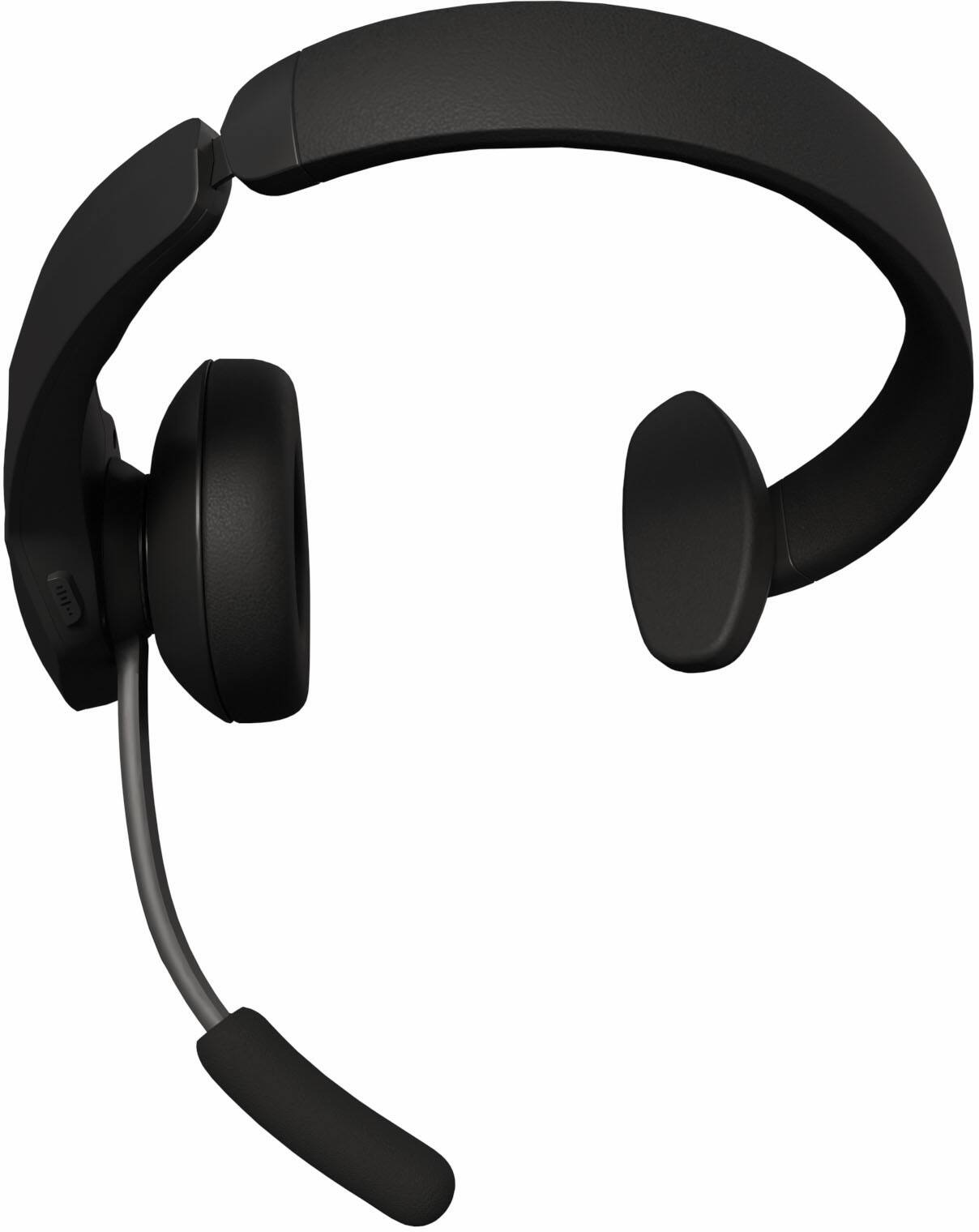 Back. BlueParrott - Pro B450 Wireless Bluetooth Mono Headset with 98% AI Voice Isolation Mics, ANC audio, and All-Day Comfort - Black.