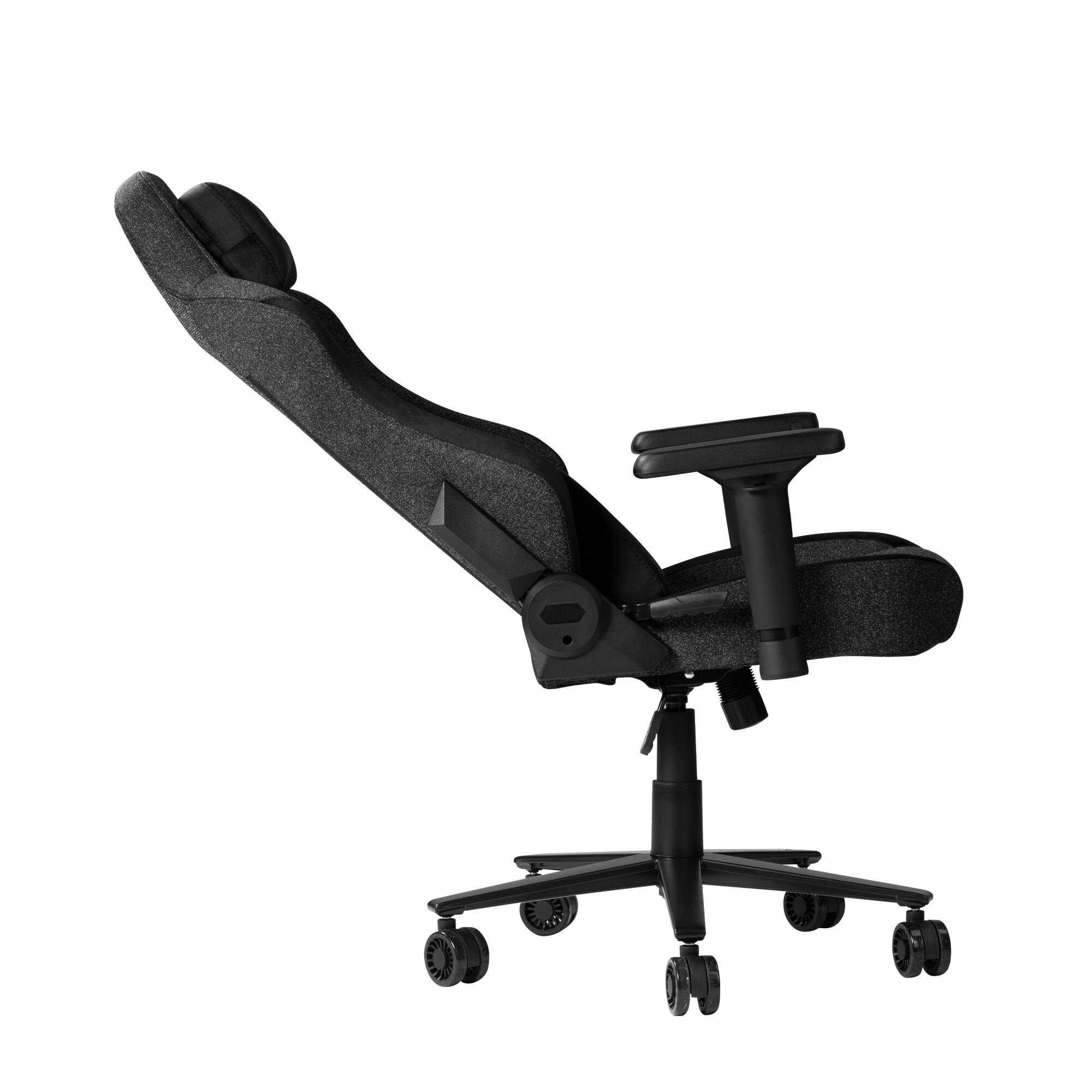 Alt View 6. GOODSILO - Premium Fabric Memory Foam Gaming Chair with Adjustable Features for Ultimate Comfort - Black.