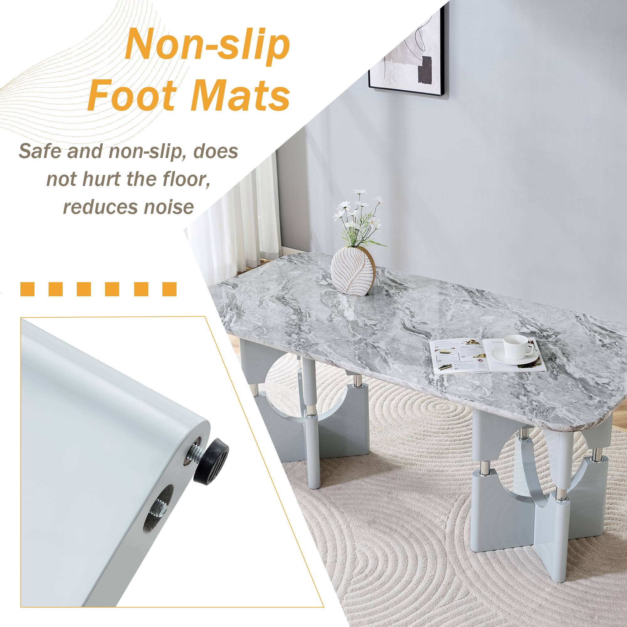 Non-slip Foot Mats

Safe and non-slip, does not hurt the floor, reduces noise